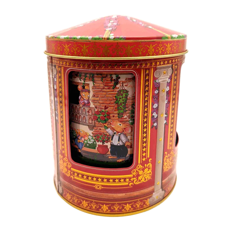 Lata musical bombones praliné leche ‘Carrusel Romeo y Julieta’ 150g «Chocoday»