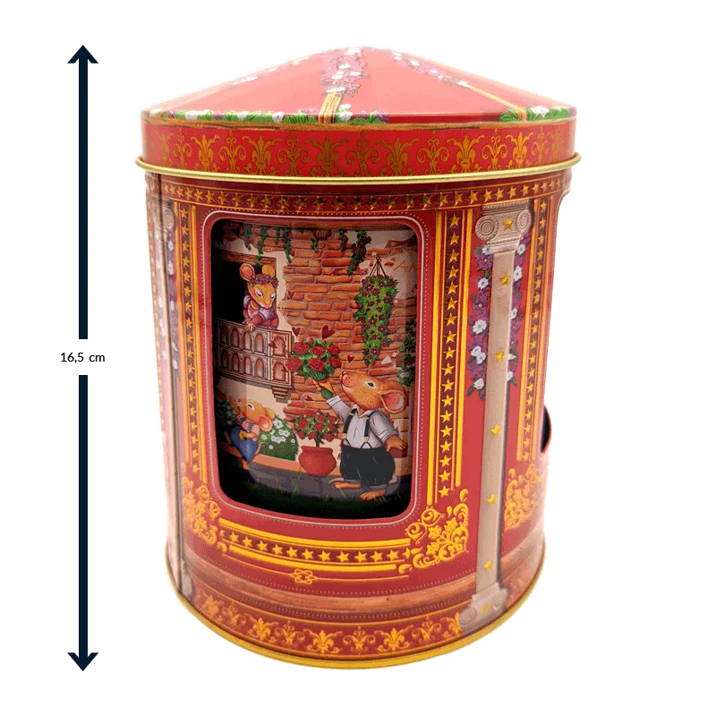 Lata musical bombones praliné leche ‘Carrusel Romeo y Julieta’ 150g «Chocoday» - Imagen 3