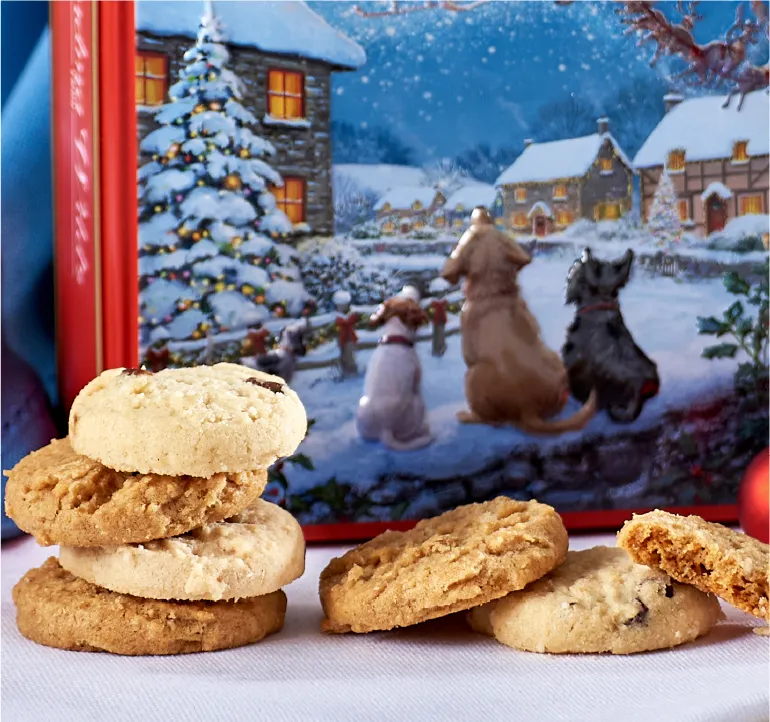 Lata de galletas perros en relieve 160gr Noche de Santa - Imagen 4