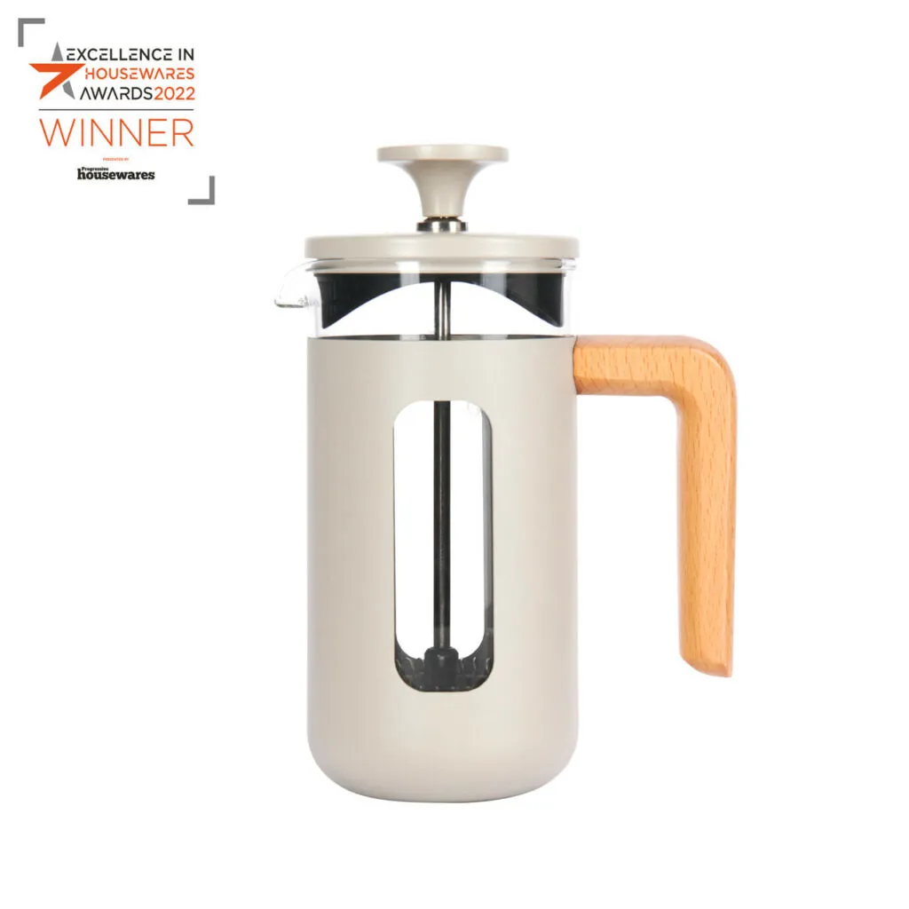 CAFETERA ÉMBOLO 3 TAZAS LATTE WOOD «LA CAFETIERE»