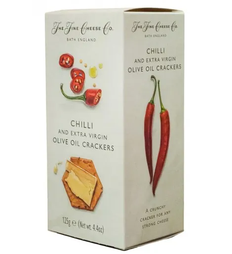 CRACKERS DE ACEITE DE OLIVA VIRGEN EXTRA Y CHILLI ROJO PICANTE 125 G