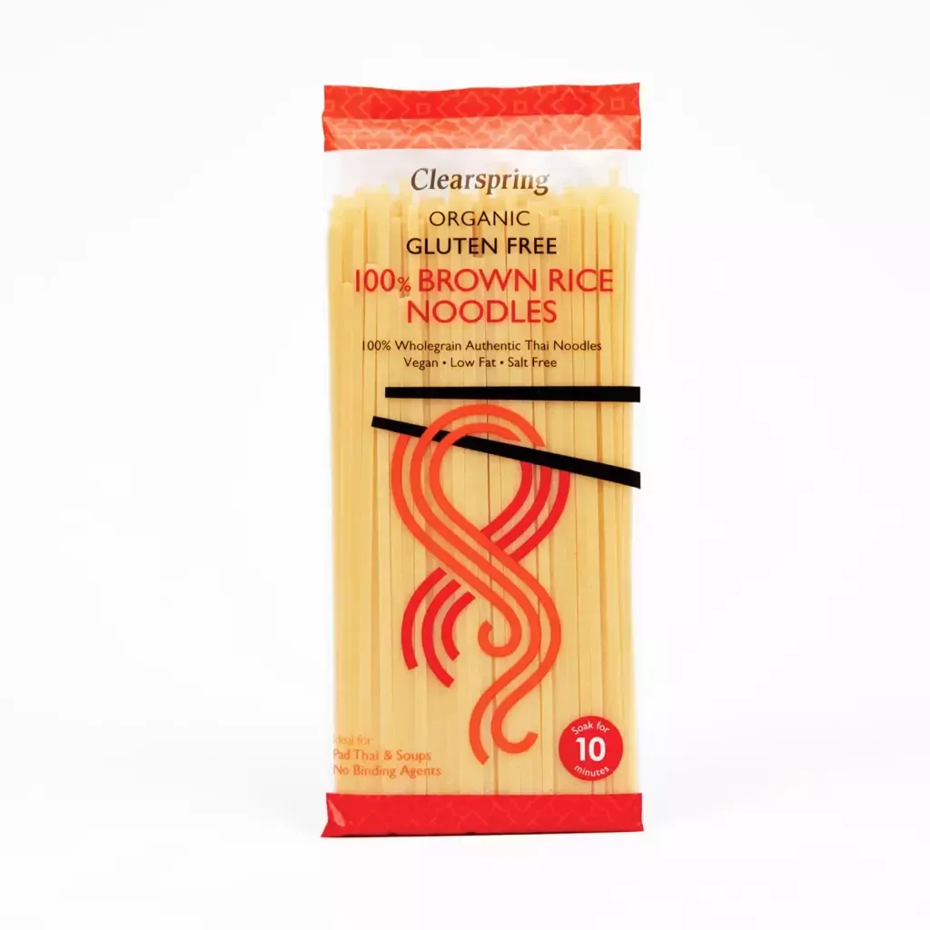 Fideos de arroz integral 100 % orgánicos sin gluten «Clearspring»