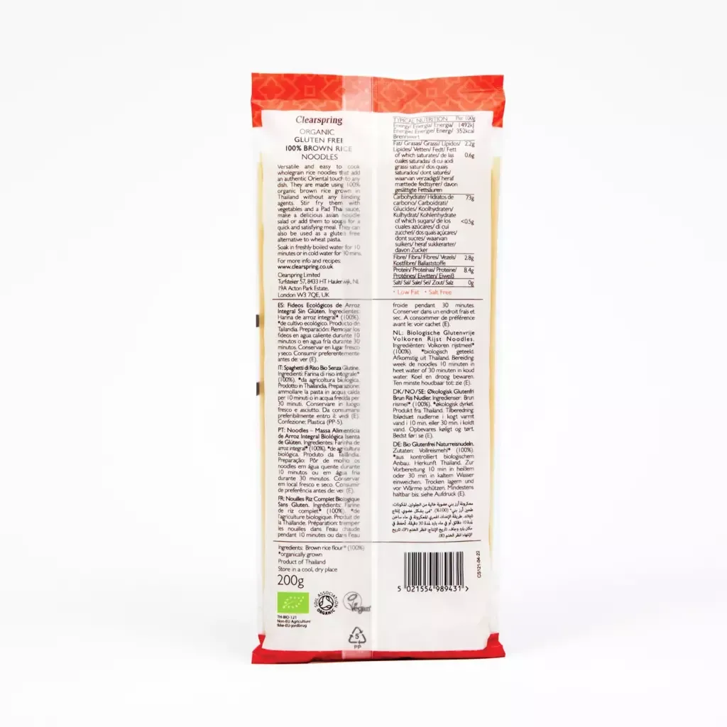 Fideos de arroz integral 100 % orgánicos sin gluten «Clearspring» - Imagen 6