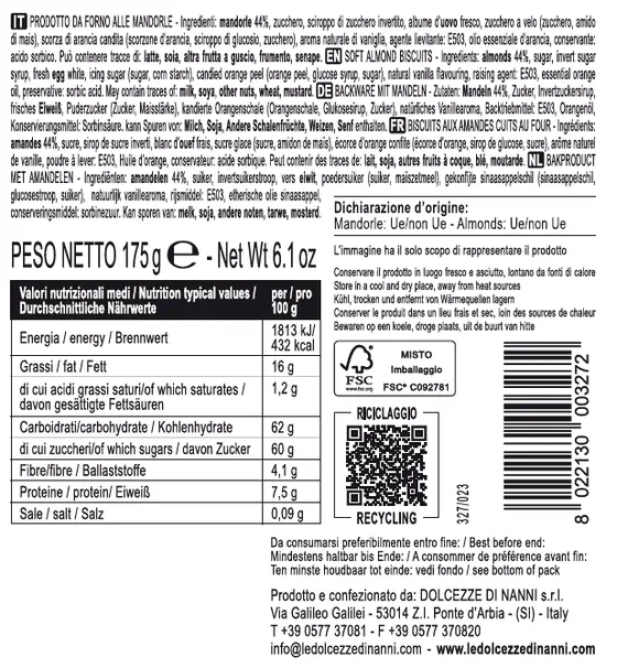 Ricciarelli, tarta blanda de almendras hecha en Italia «LA DOLCEZZE DI NANNI» - Imagen 2