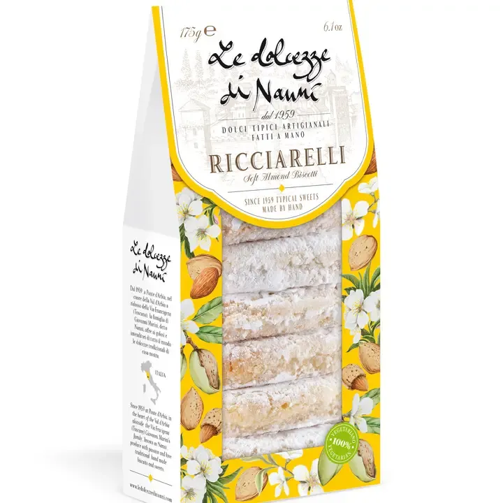 Ricciarelli, tarta blanda de almendras hecha en Italia «LA DOLCEZZE DI NANNI»