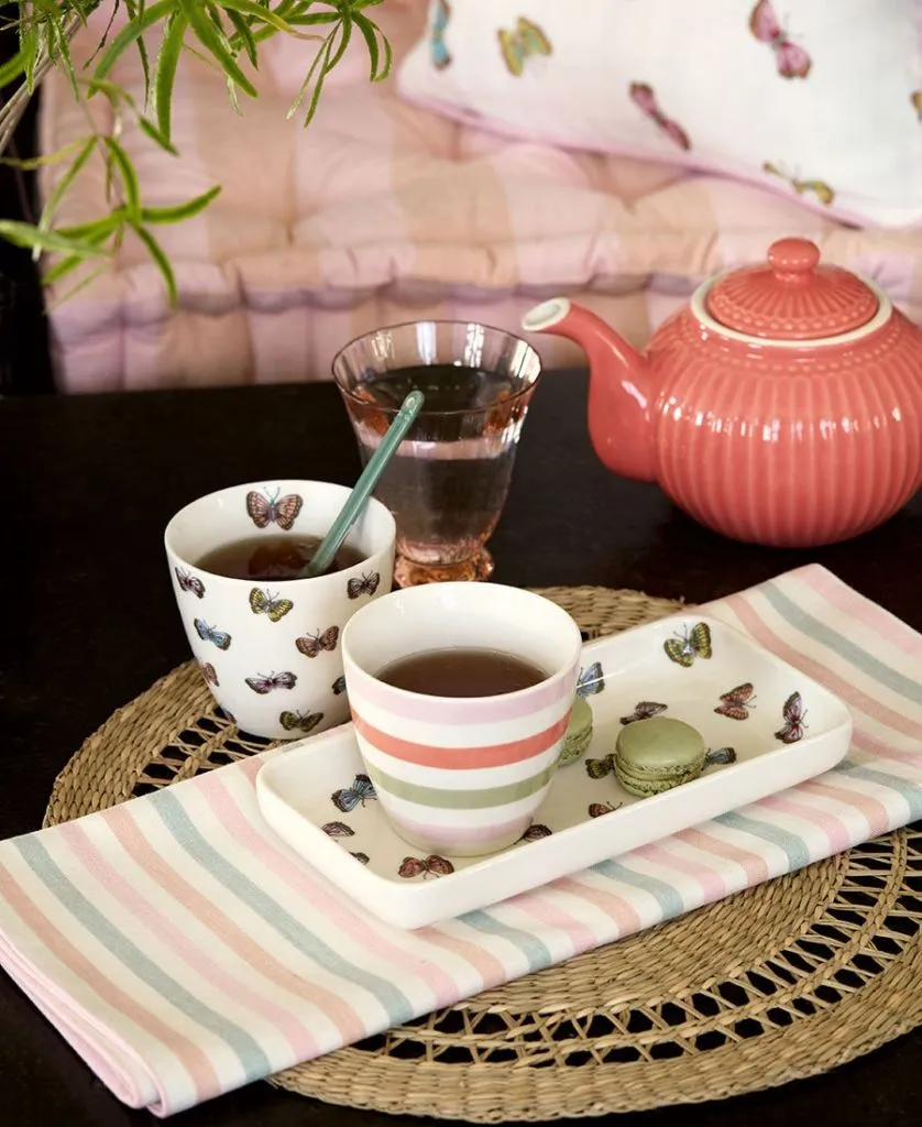 Latte cup mariposas blanco 0,35 l. «Greengate» - Imagen 2