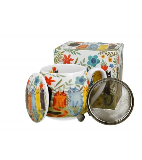 TISANERA DUO CON FILTRO Y TAPA GARDEN FELINES - Imagen 5