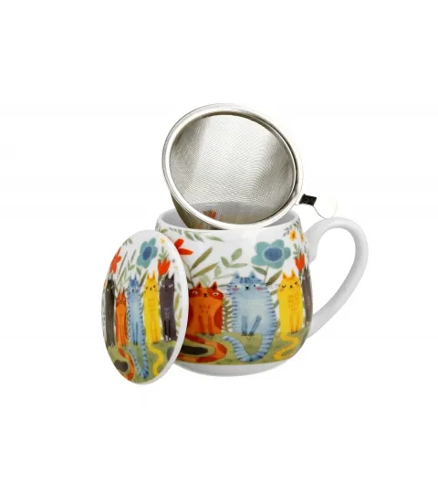 TISANERA DUO CON FILTRO Y TAPA GARDEN FELINES - Imagen 3