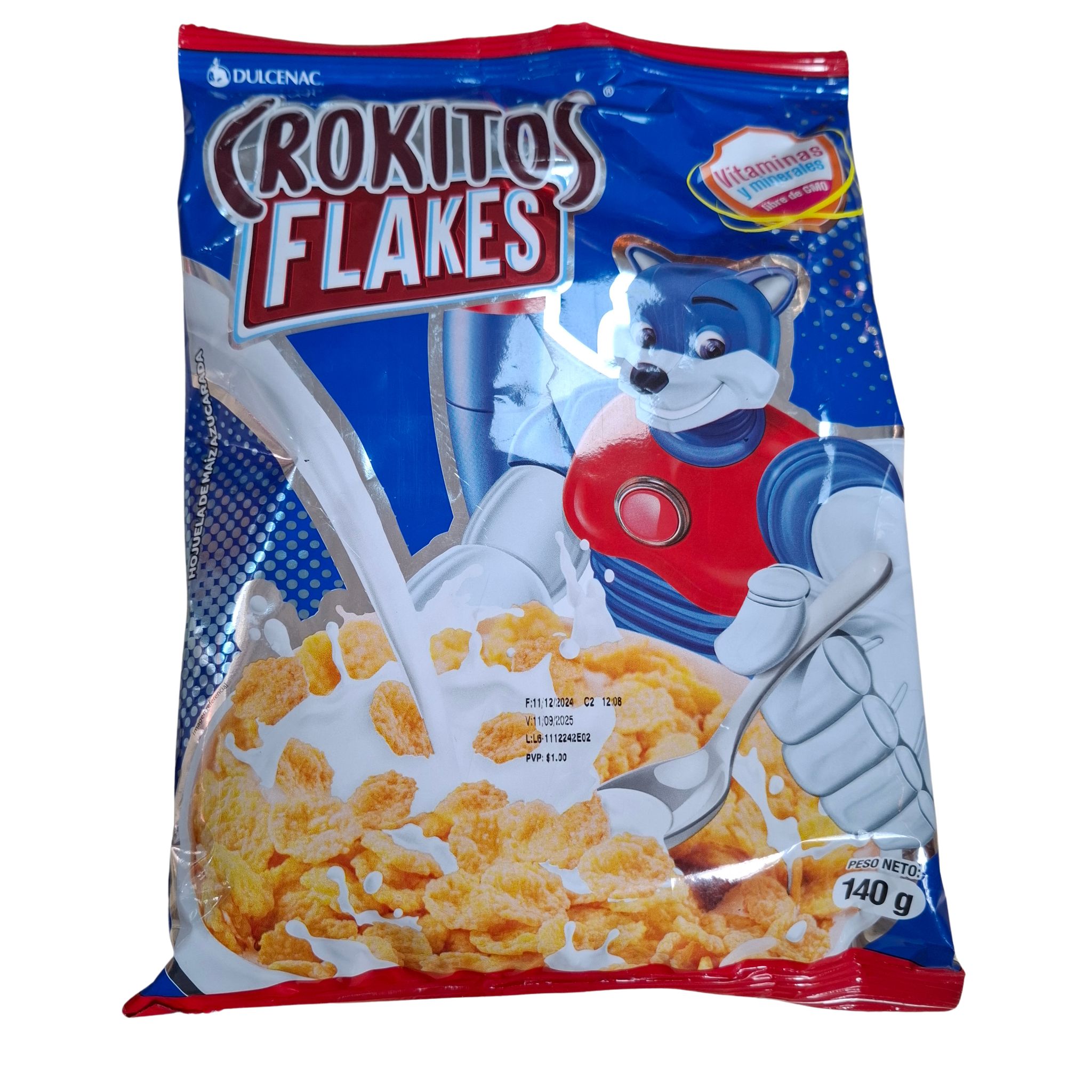 CEREAL CROKITOS FLAKES HOJUELAS AZUCARADAS 140G X 30 UND