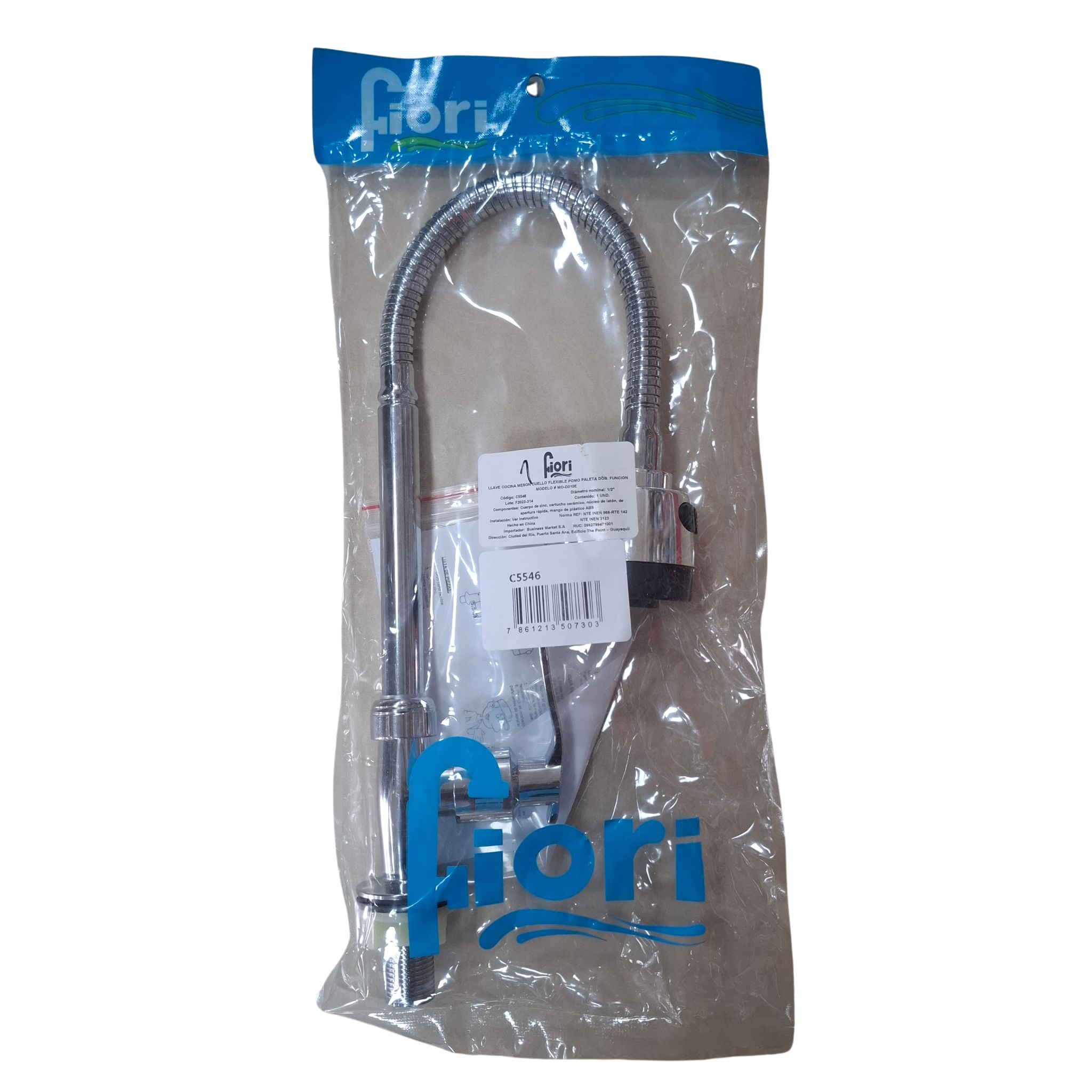 LLAVE COCINA MESON FIORI FLEXIBLE CROMO