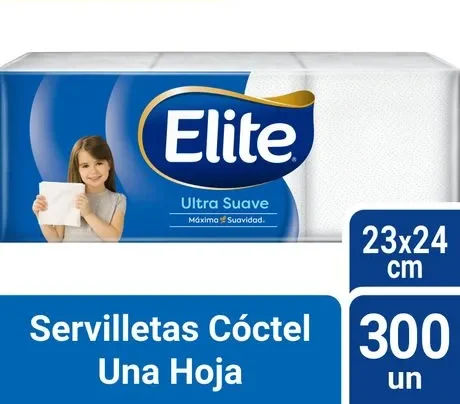 SERVILLETA ELITE COCTEL 24X24CM X300 /16