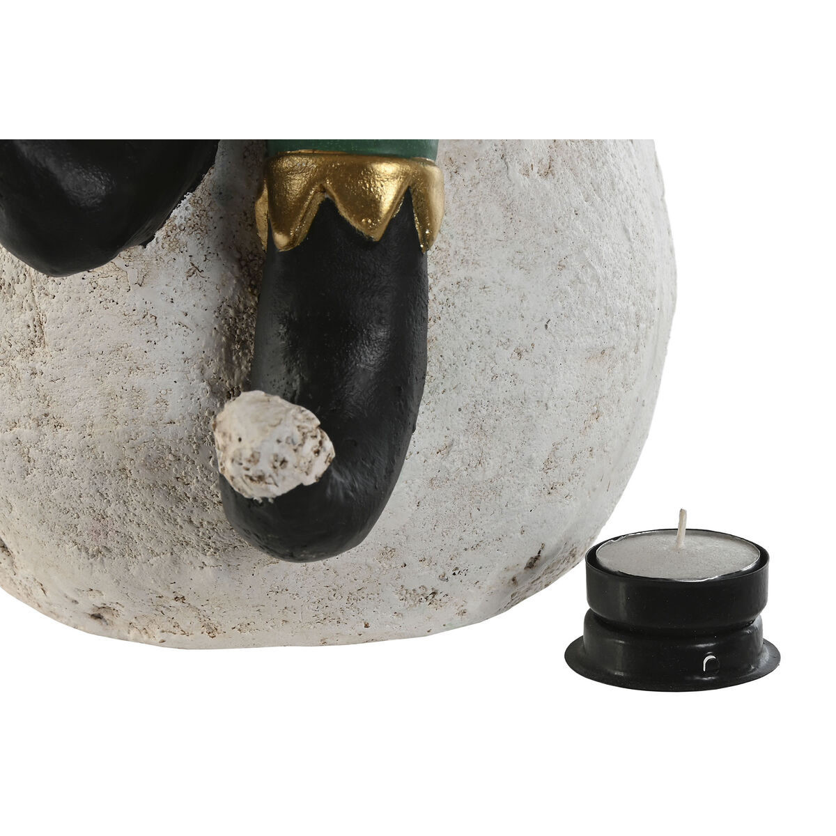 Adorno Navideño Home ESPRIT Blanco Negro Rojo Verde Elfo 26 x 26 x 42 cm - Imagen 2