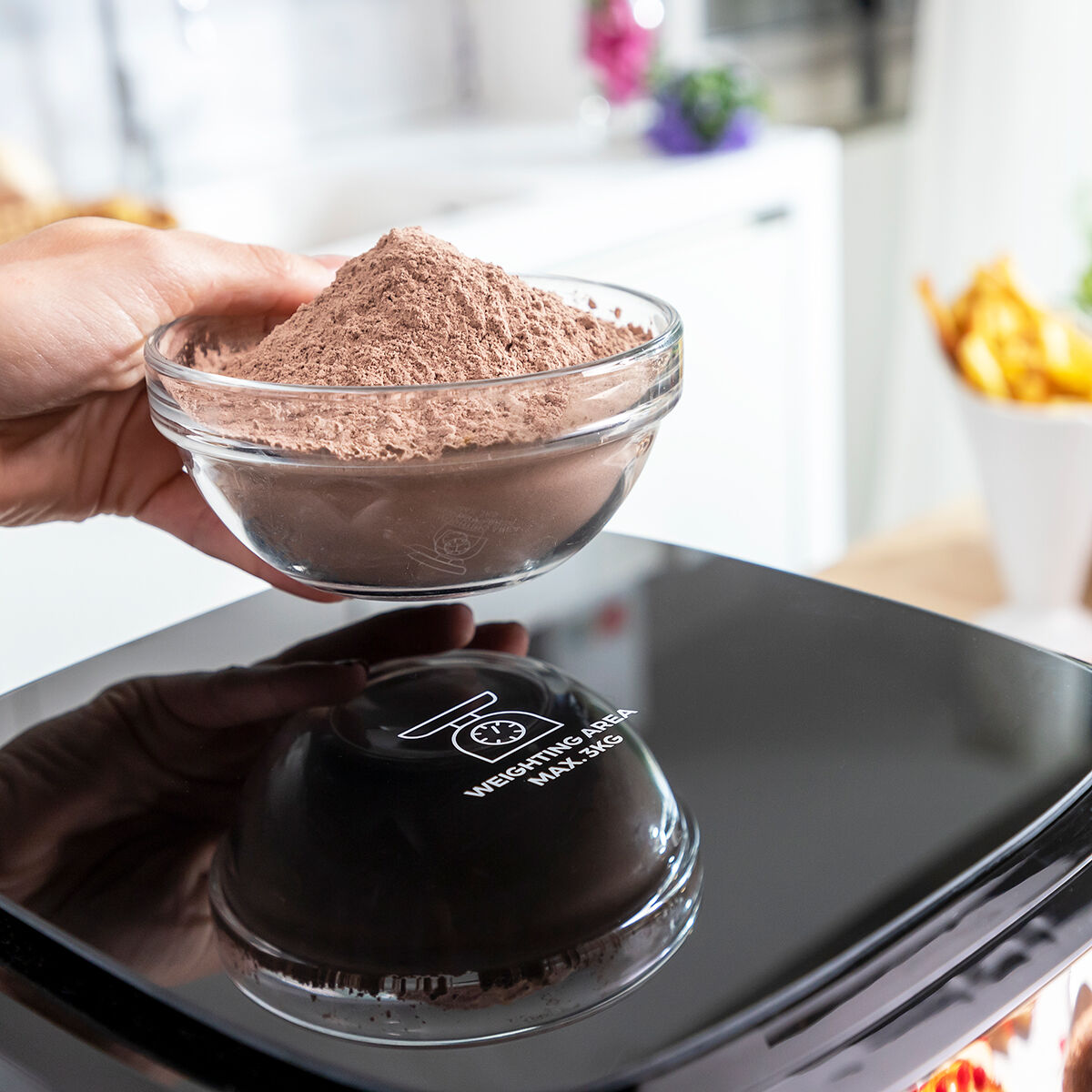 Freidora de Aire con Báscula InnovaGoods Fryinn Balance 5000 Negro 1500 W 5 L Acero Inoxidable - Imagen 4