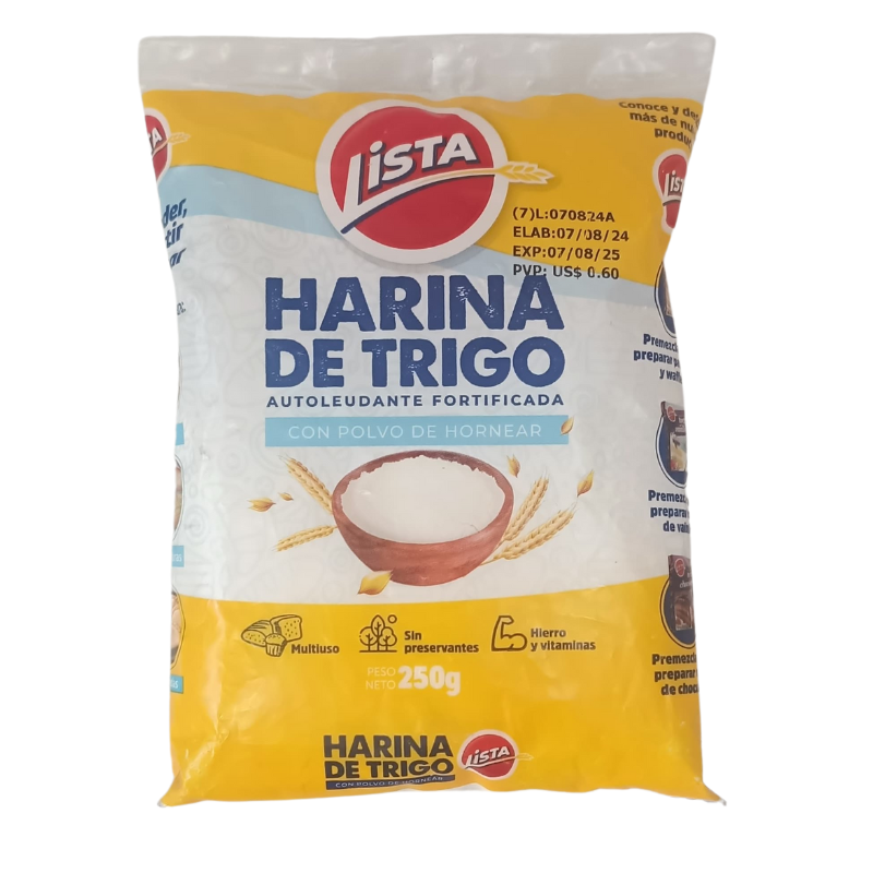 Harina de Trigo con Polvo de Hornear LISTA, 250g