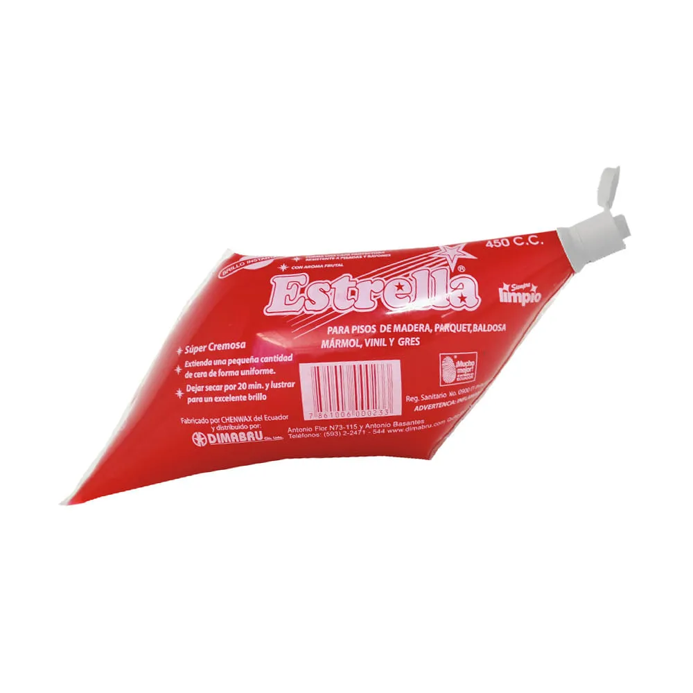 CERA ROJA ESTRELLA DOYPACK 450ML