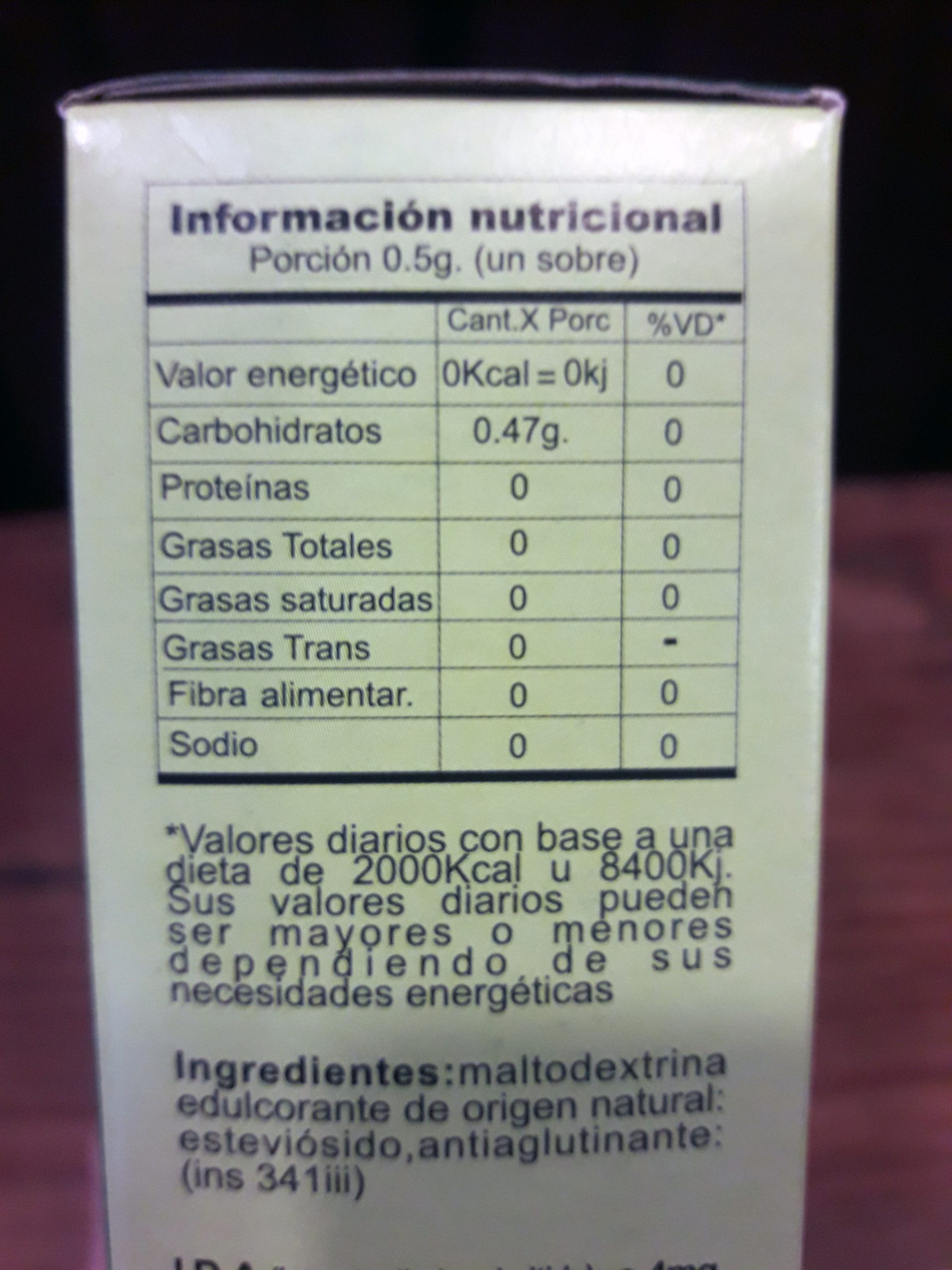 STEVIA DE 100 SOBRES 50GR DULRI - Imagen 4