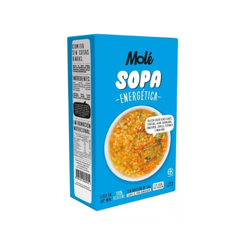 Sopa Energética Arroz parboil, lentejas Vegano 150 Gr Marca Gosin