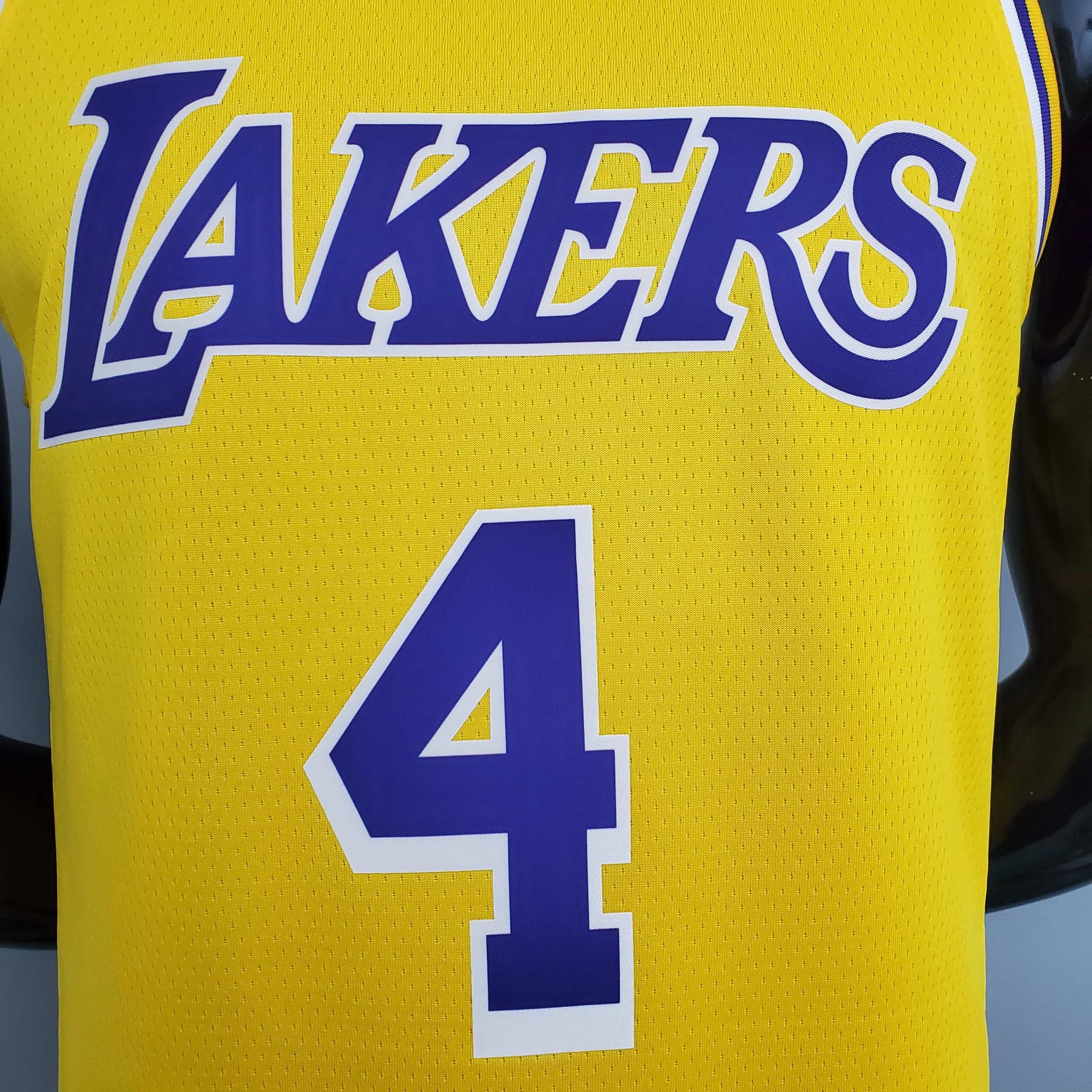 Camiseta Los Angeles Lakers Rondo #4 Edition Round Neck Yellow - Imagen 6
