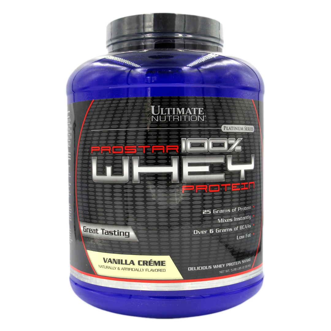 Prostar 100% Whey Protein, Sabor Crema de Vainilla, 2.39 kg, Marca Ultimate Nutrition