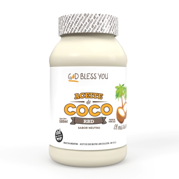 ACEITE DE COCO NEUTRO 500ML GOD BLESS YOU
