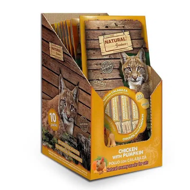 Natural Greatness Snack Crema de Pollo con Calabaza para Gatos