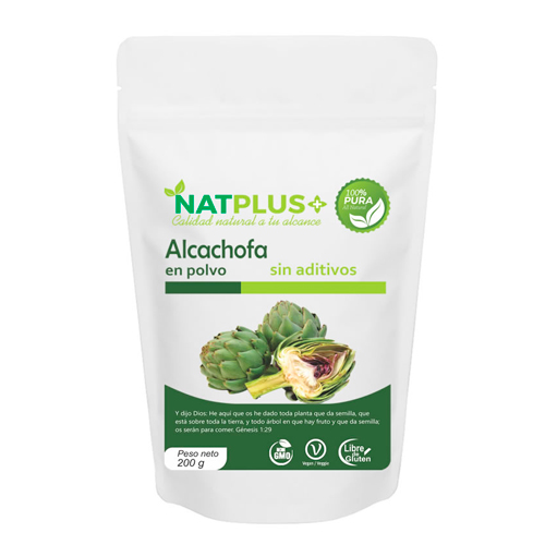 Alcachofa en Polvo Libre de Glúten 200 Grs Marca Natplus