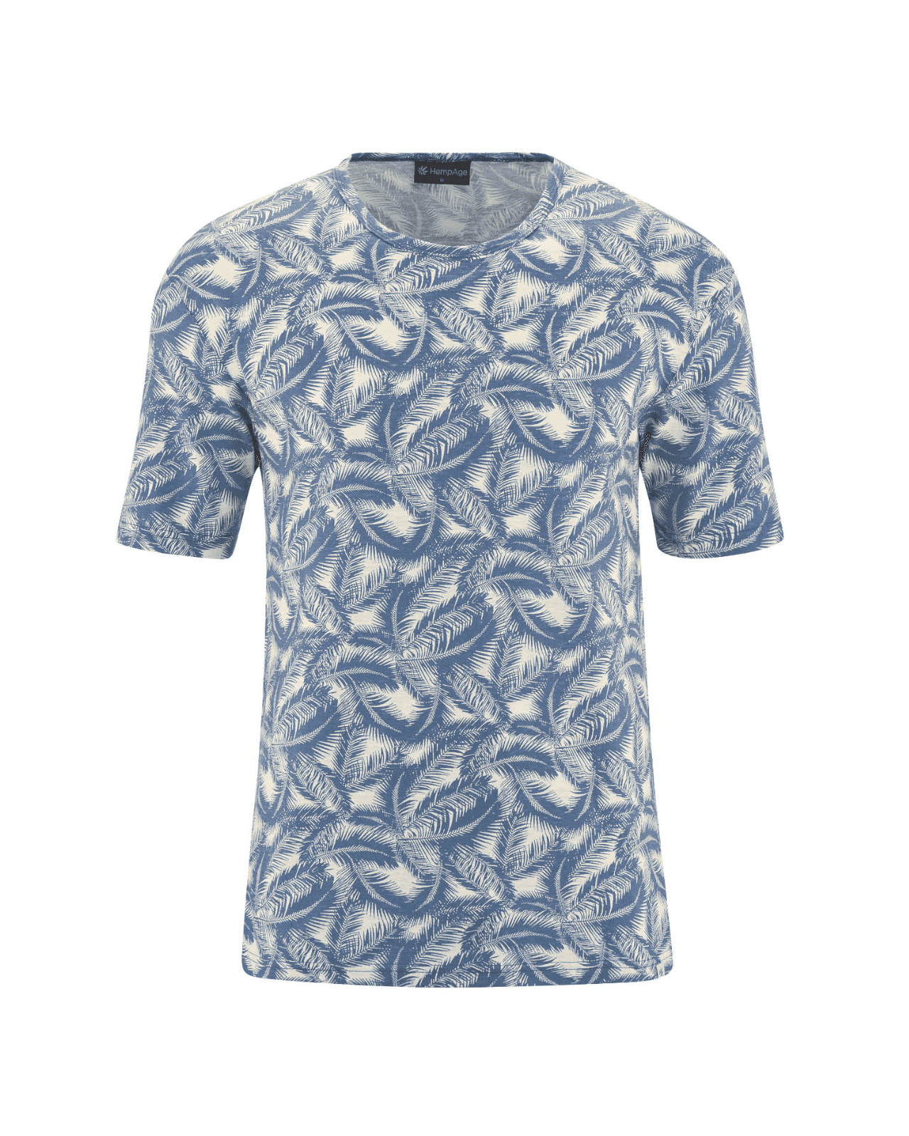 Camiseta de cáñamo y algodón orgánico, estampado palmera - Imagen 2