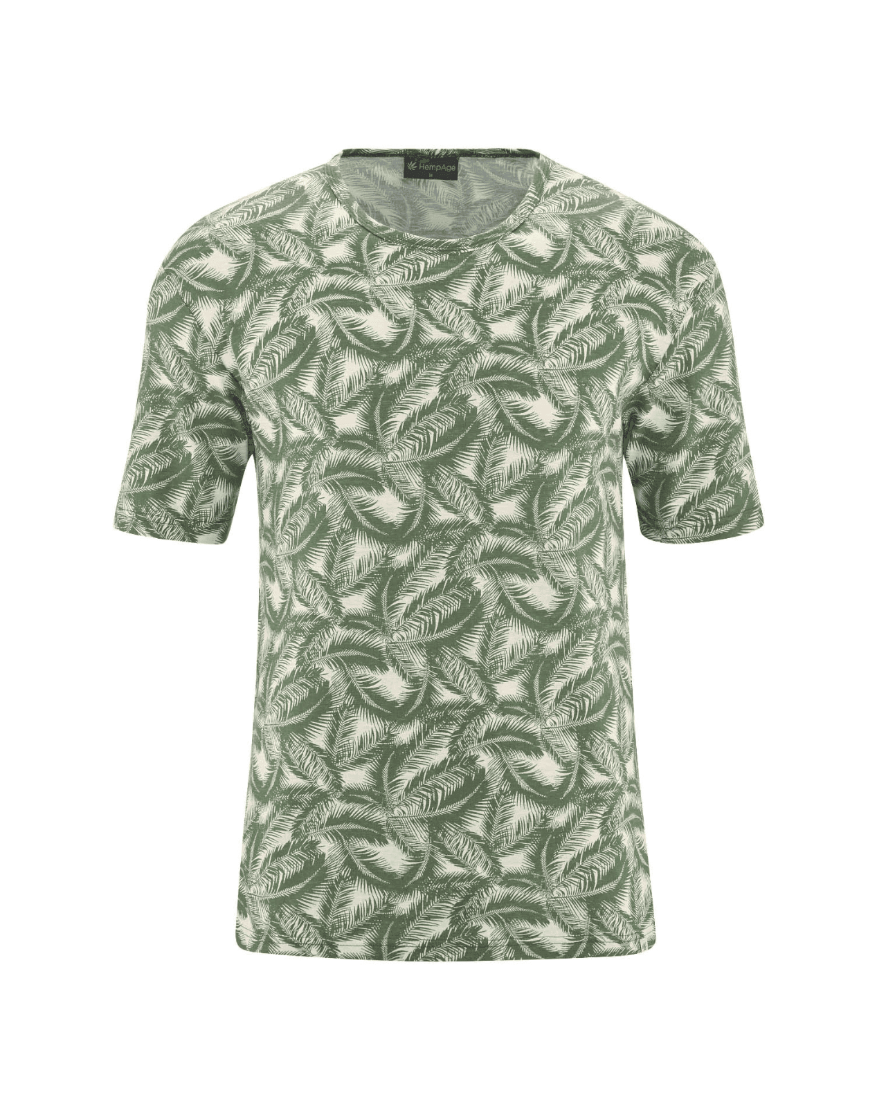 Camiseta de cáñamo y algodón orgánico, estampado palmera - Imagen 3