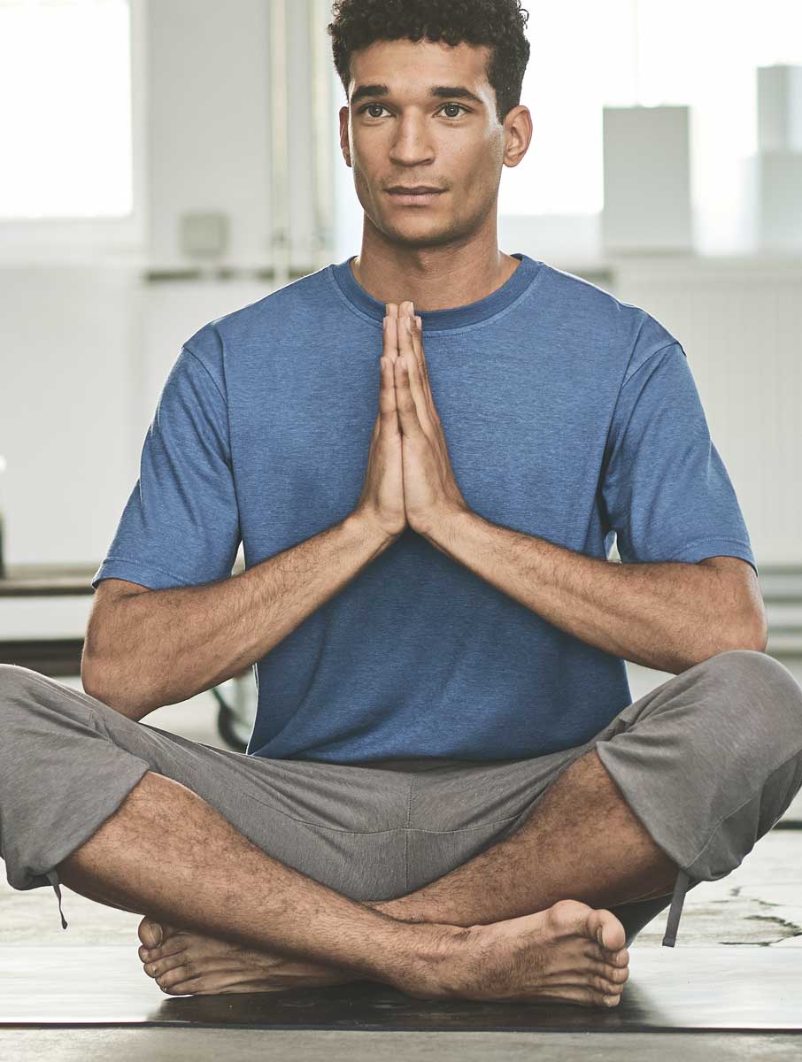 Camiseta yoga hombre de manga corta