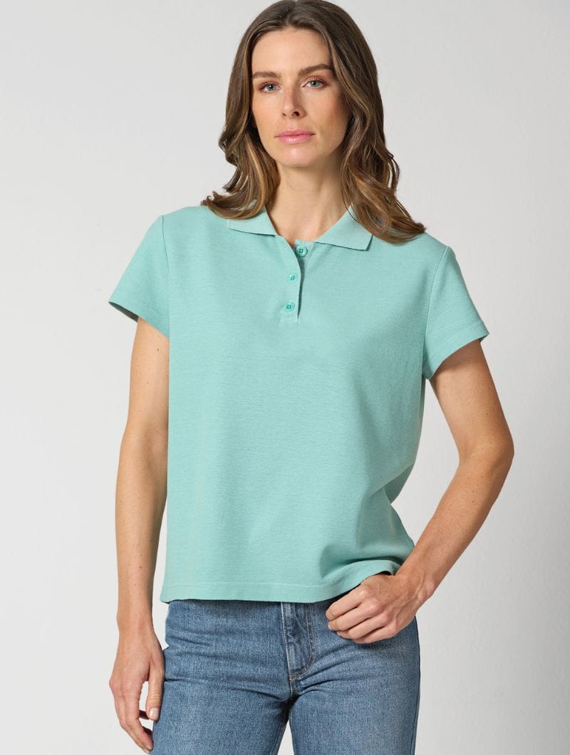 Polo clásico mujer de cáñamo y algodón orgánico - Imagen 3
