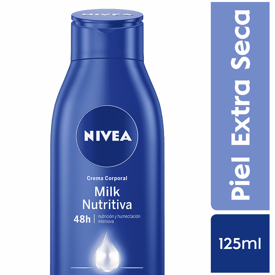 Crema Corporal NIVEA Body Milk Nutritiva Piel Extra Seca Frasco 125ml