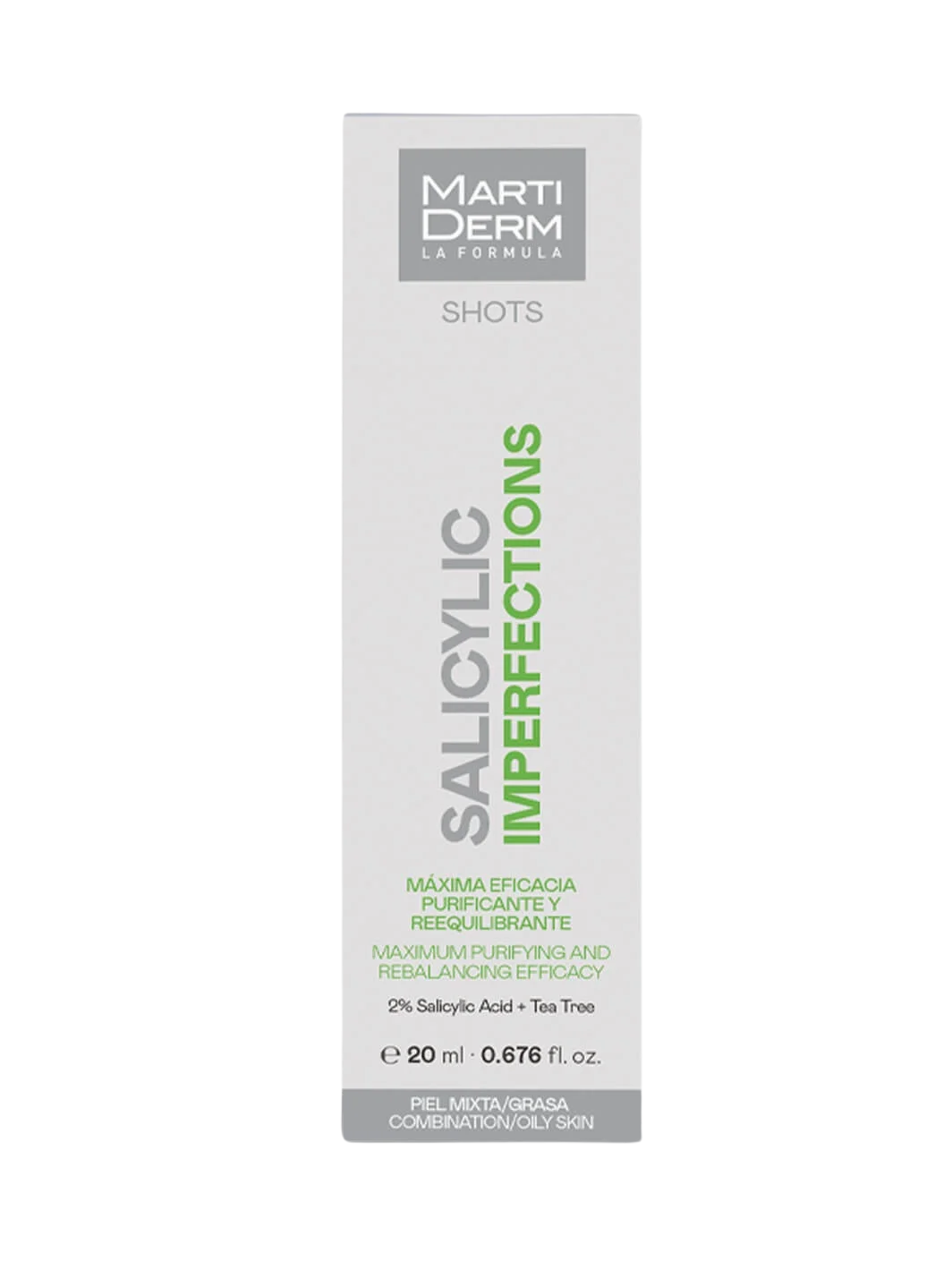 MartDerm Shot Salicylic Imperfections Suero Matificante y Reductor de imperfecciones 20ml - Imagen 2