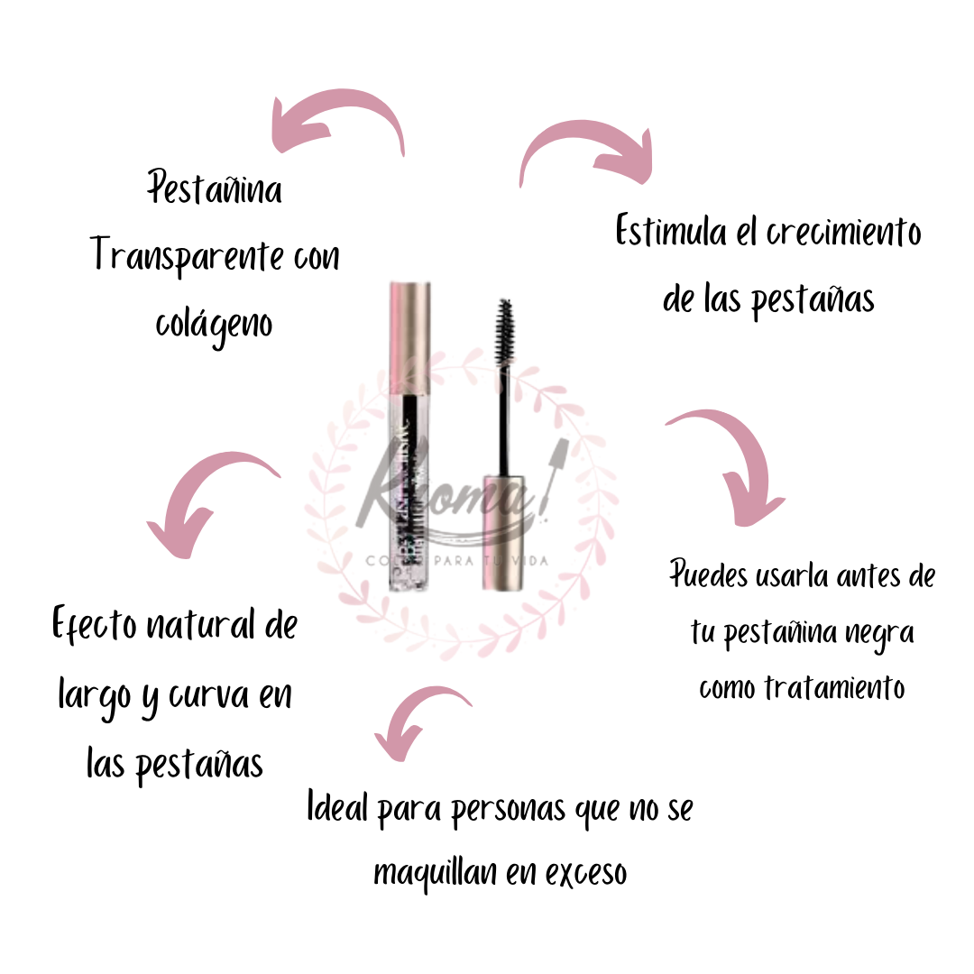 Pestañina Transparente Bloomshell con colágeno - Imagen 3