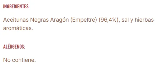Ferrer Aceitunas Negras de Aragón - Imagen 2