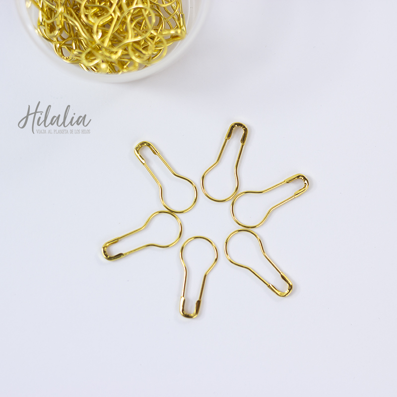 Marcadores de crochet bombilla – Oro (Cajita) - Imagen 4