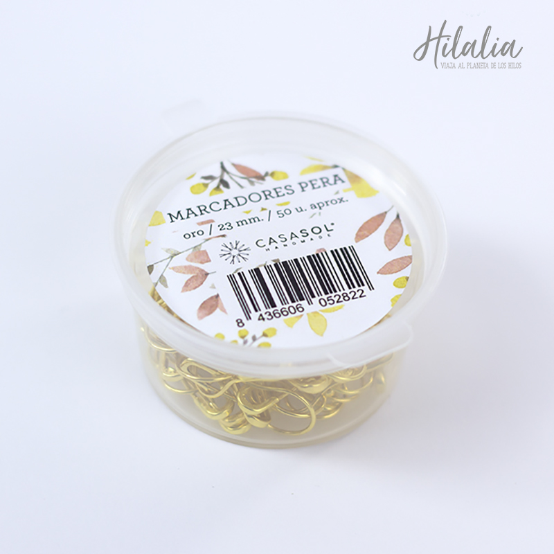 Marcadores de crochet bombilla – Oro (Cajita) - Imagen 6