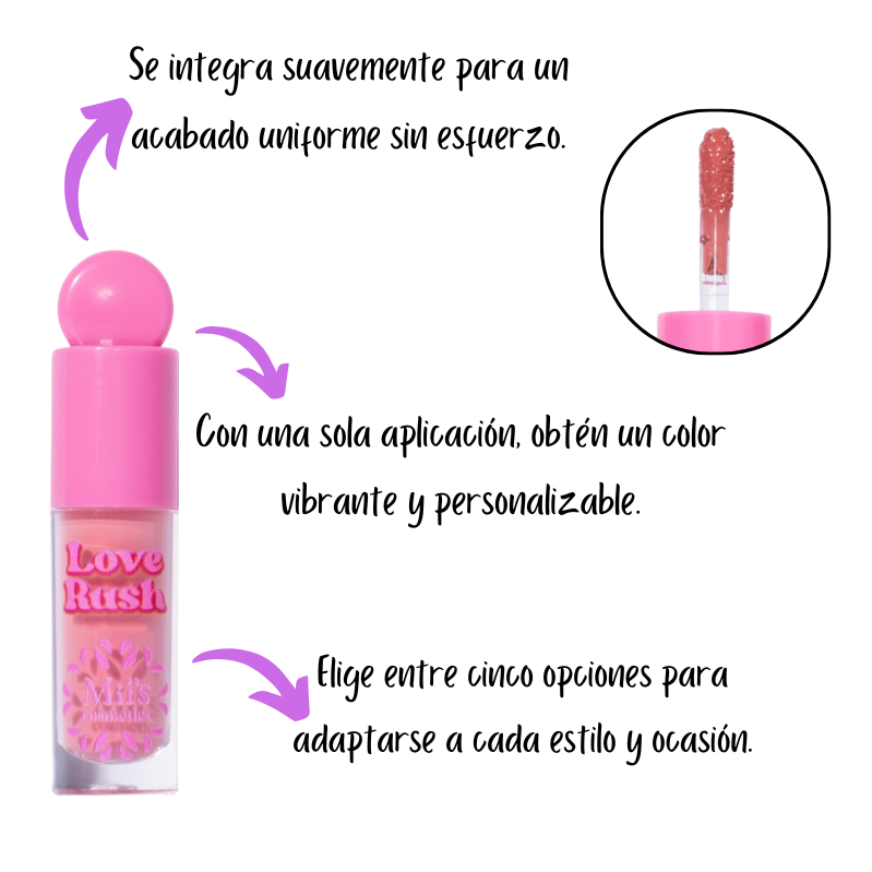 Rubor liquido mini Love rush Miis cosmetics - Imagen 3