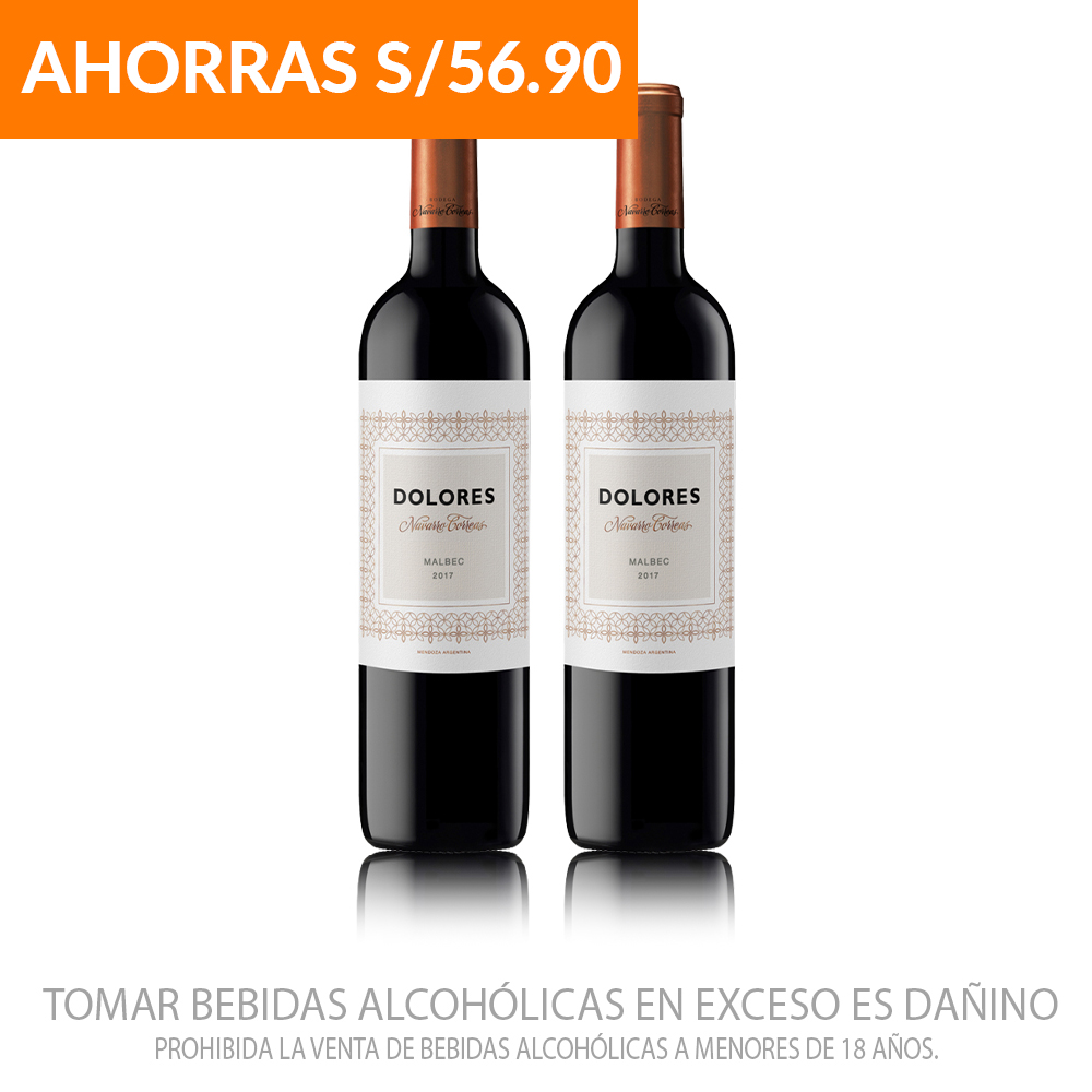 Pack Dolores Correas Malbec x 2bot. x 750ML