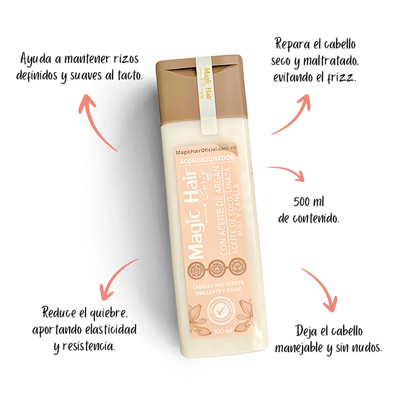 Acondicionador Magic Hair para rizos con Canela 500 ml - Imagen 2