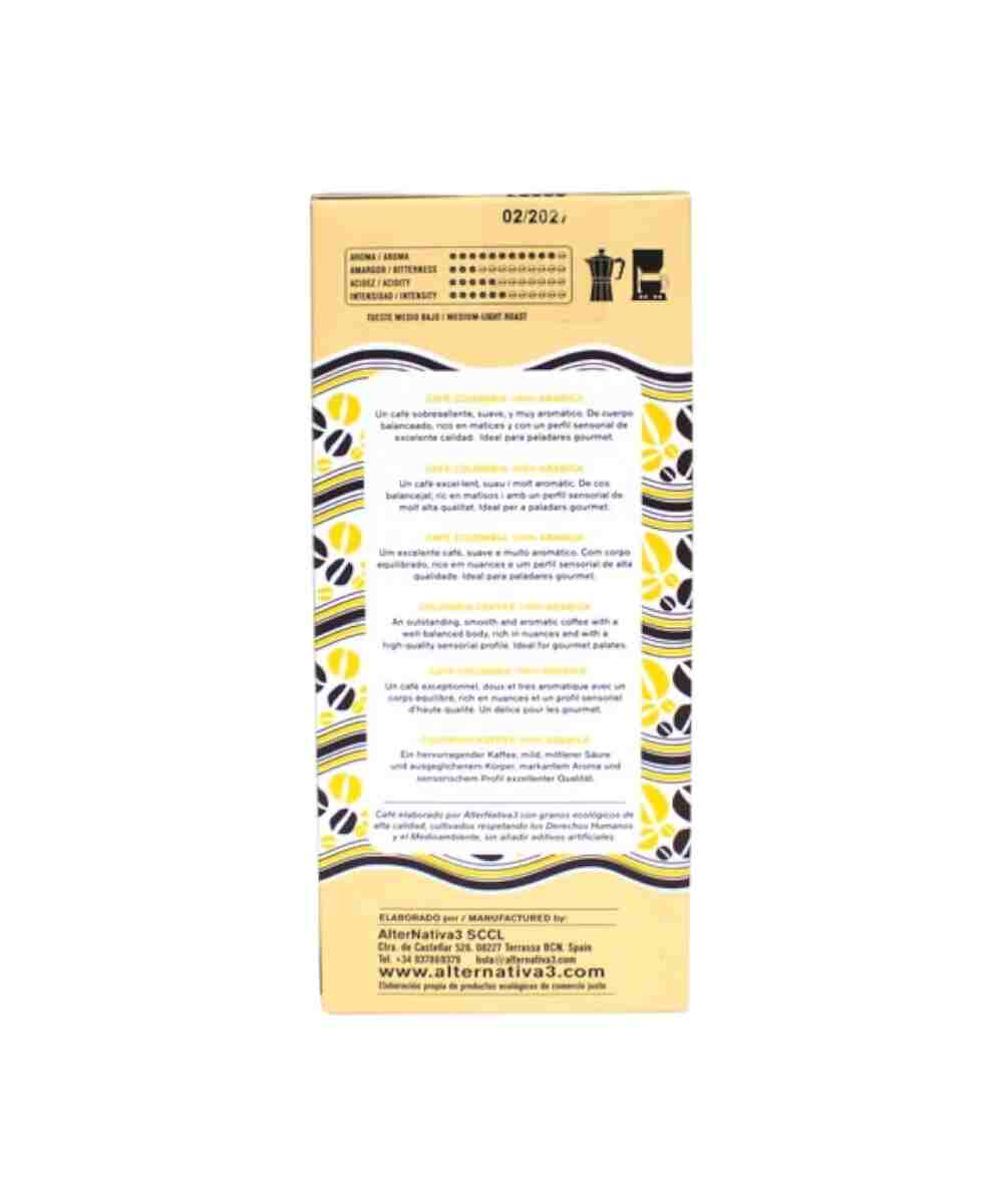 Café Colombia Molido ECO Fairtrade 250g Alternativa3 - Imagen 2