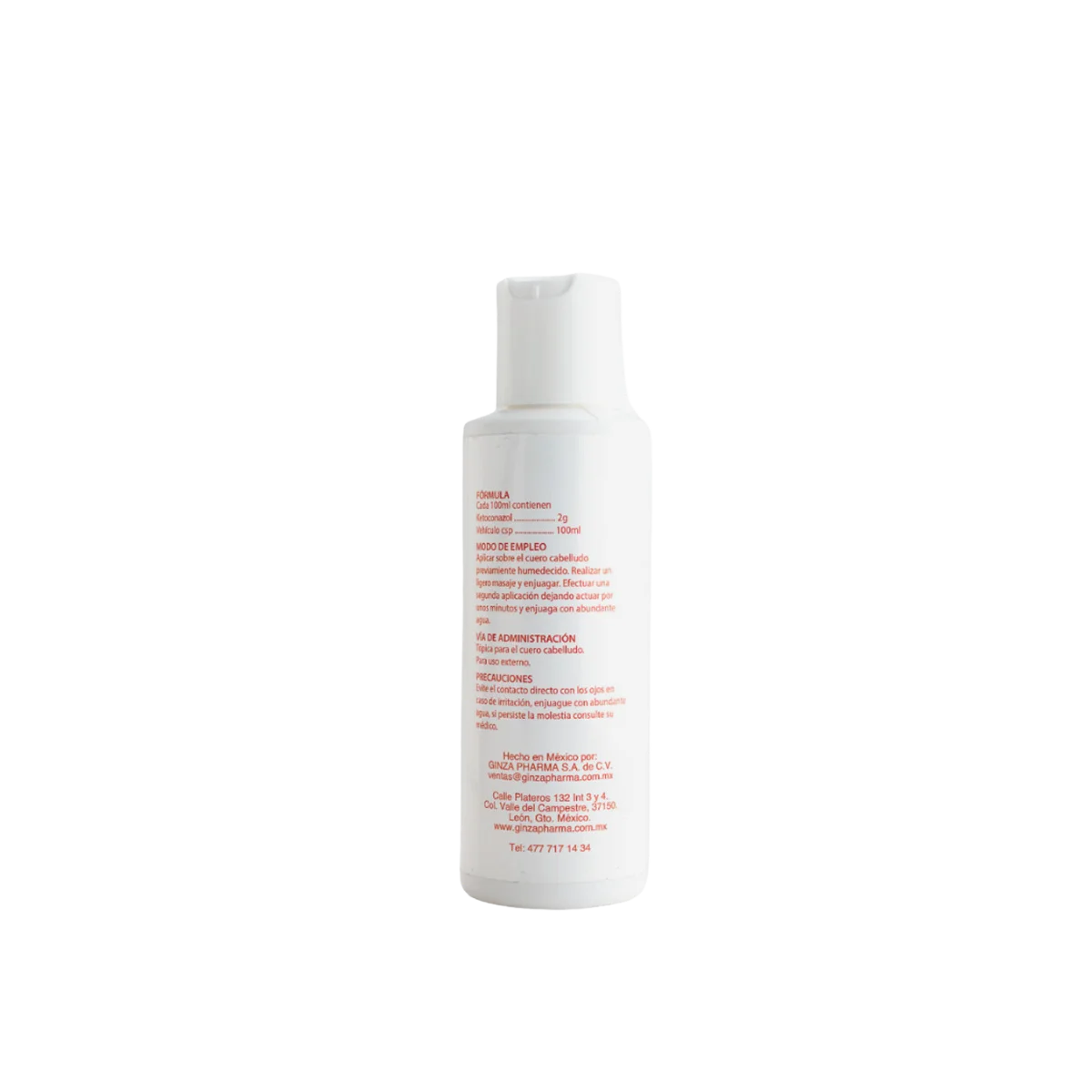 Ginza Shampoo Ketoconazol 2% 120ml - Imagen 2