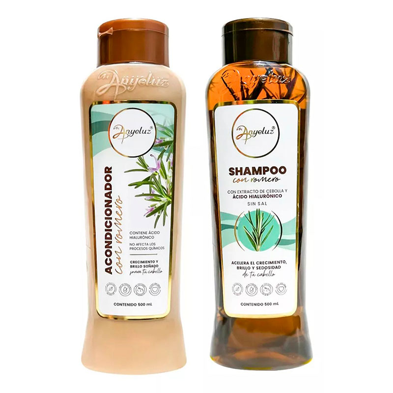 Kit Shampoo + Acond Romero Crecepelo Anyeluz