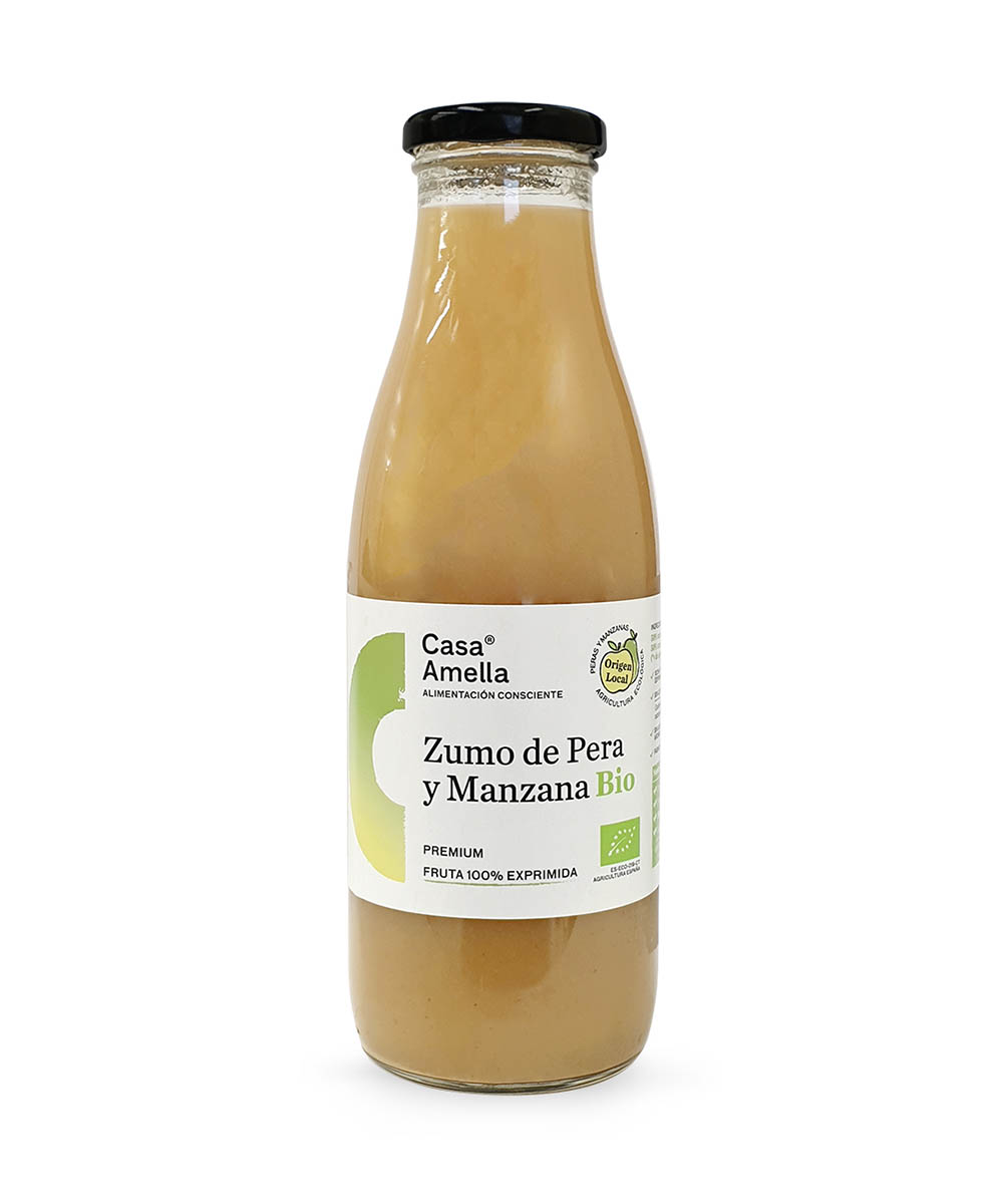 Zumo 100% de pera y manzana BIO 750 ml